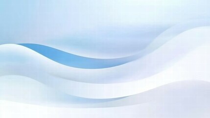 Poster - A serene abstract design featuring soft blue and white waves, creating a calming atmosphere.
