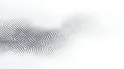 Poster - Abstract dot pattern creating a wave-like effect on a light background.