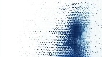 Poster - Abstract blue and white dotted pattern with a gradient effect.
