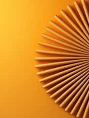 Poster - Abstract artistic design with radiating lines on a vibrant orange background, creating a sense of warmth and energy.