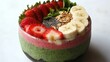 © Mnur - Layered Smoothie Bowl With Strawberries Bananas And Seeds