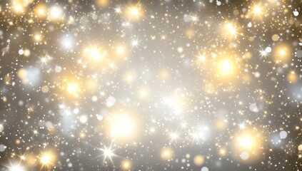 Poster - Sparkling gold and silver bokeh background.