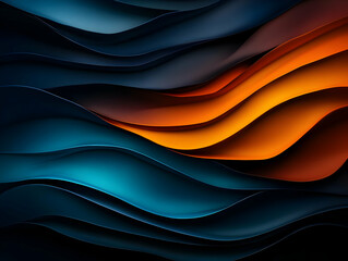 Poster - Abstract waves in vibrant colors create a dynamic and modern visual backdrop for creative projects.