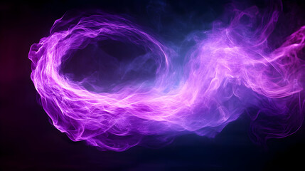 Poster - Vibrant purple smoke swirls in an artistic display, creating a mesmerizing visual effect ideal for backgrounds.