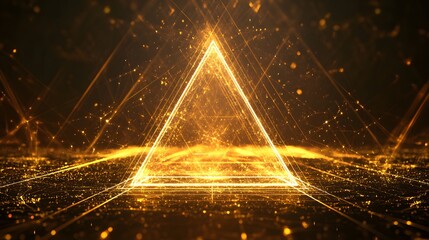 Poster - Golden Triangle Abstract Light and Network Design