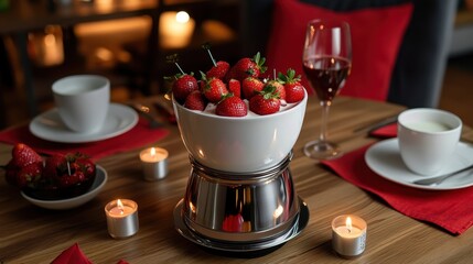 Fresh Strawberries in a Elegant Setting