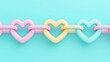 © Jakkarin - Playful Doodle Hearts Chain in Modern Valentine Theme - Ultra-Detailed Cinematic Image