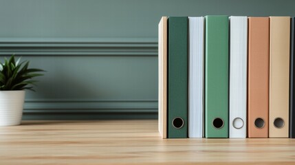 Poster - Color-coded filing system adding a touch of organization to modern office decor