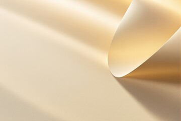 Poster - Minimalistic golden abstract composition with soft curves on a smooth gradient background.
