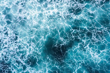 Poster - Abstract blue and white textured water background with intricate patterns.