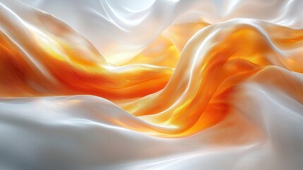 Poster - flowing silk fabric in vibrant hues creates a stunning visual effect with dynamic texture and color 