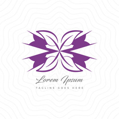 Wall Mural - Geometric flower logo template