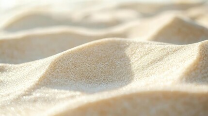 Poster - Grungy abstract background idea. Close-up view of soft, golden sand dunes glistening under bright sunlight.
