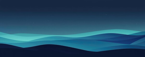 Poster - Abstract blue waves create a calming and modern background for various design projects.