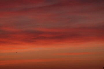 Wall Mural - Rose sunset and colorful clouds