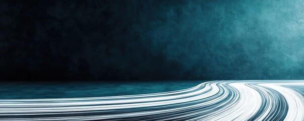 Poster - Chalkboard abstract background idea. Abstract lines create a tranquil atmosphere with a cool color palette.