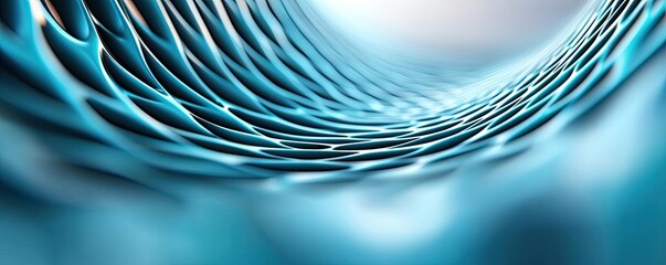 Poster - Grid abstract background idea. Abstract close-up of a textured mesh surface in vibrant blue tones.