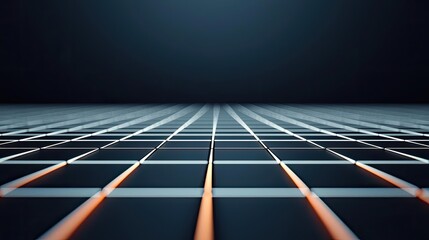 Aufkleber - Grid abstract background idea. A futuristic grid design with glowing lines creating a sense of depth and perspective.