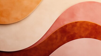 Poster - Velvet abstract background concept. Abstract curves in warm tones create a soothing and modern design for creative projects.