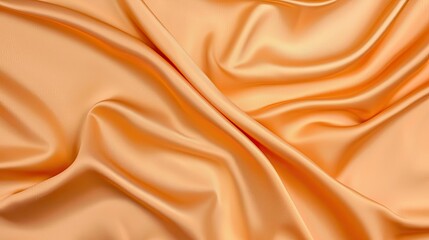Poster - Velvet abstract background concept. Beautiful orange silk fabric with soft, flowing folds and a luxurious appearance.