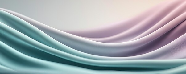 Aufkleber - Velvet abstract background concept. Smooth, flowing fabric texture in soothing pastel colors creates a calm atmosphere.