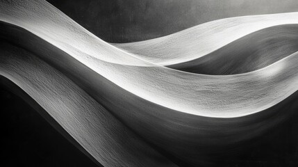 Aufkleber - Chalkboard abstract background idea. Abstract black and white wave patterns creating a sense of depth and movement.