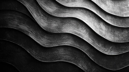 Aufkleber - Chalkboard abstract background idea. Abstract waves in black and white create a unique textured visual experience.