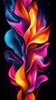 © Robert Anto - Flame-like colorful abstract design featuring vibrant hues on a black background