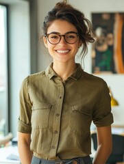 Wall Mural - Smiling Woman Professional Business Casual