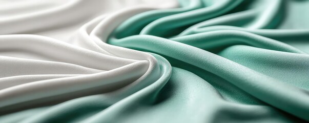 Poster - Velvet abstract background concept. Elegant fabric folds showcasing soft textures and a soothing color palette.