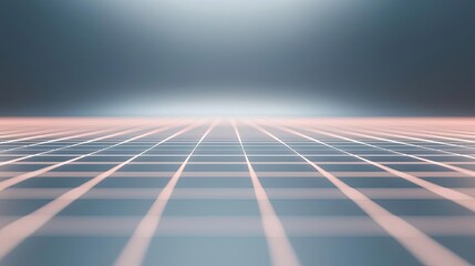 Poster - Grid abstract background idea. Futuristic grid pattern with a soft glow, creating an abstract digital landscape.