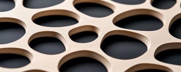 Aufkleber - Grid abstract background idea. Abstract wooden pattern showcasing unique shapes and textures for creative projects.
