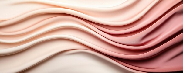 Poster - Velvet abstract background concept. Elegant waves of fabric in soft pastel colors create a calming visual effect.