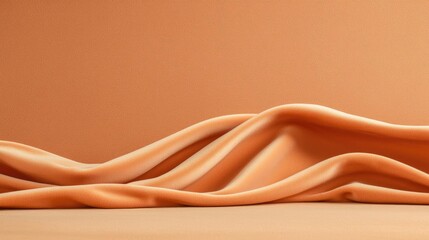 Poster - Velvet abstract background concept. Smooth, flowing fabric in warm tones creating a serene and calming atmosphere.