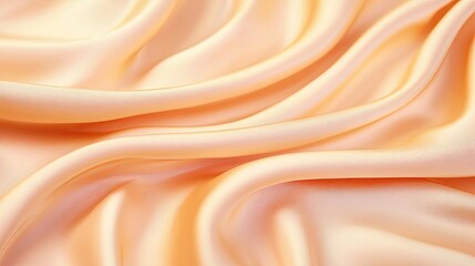Poster - Velvet abstract background concept. Luxurious peach satin fabric gracefully draping with soft texture and smooth finish.