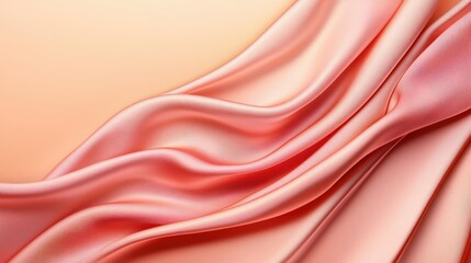 Poster - Velvet abstract background concept. Elegant pink silk fabric with smooth, flowing texture and gentle waves for design.