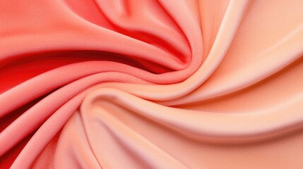 Poster - Velvet abstract background concept. A smooth, vibrant fabric texture in shades of peach and coral, ideal for design projects.