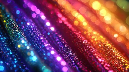 Poster - Rainbow abstract background concept. Colorful glitter background sparkling with vibrant rainbow hues and shimmering light.