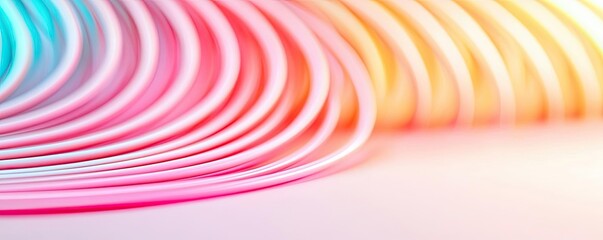 Poster - Rainbow abstract background concept. Vibrant abstract gradient waves in pink, blue, and yellow glow with swirling patterns.