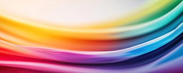 Poster - Rainbow abstract background concept. Vibrant abstract wave design with flowing colors creating a dynamic visual effect.