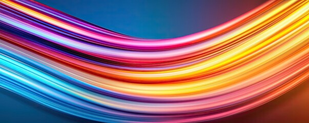 Poster - Rainbow abstract background concept. Vibrant abstract lines in a blend of colors creating a dynamic and modern visual effect.