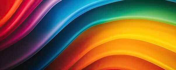 Poster - Rainbow abstract background concept. Vibrant wave patterns in various colors creating a stunning abstract background.