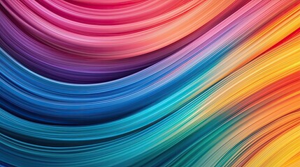 Poster - Rainbow abstract background concept. Vibrant abstract waves of color create a dynamic and energetic visual experience.