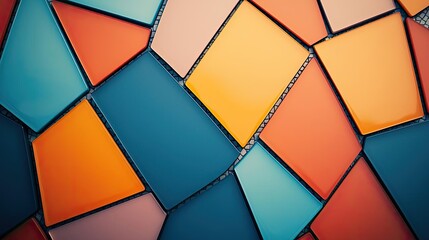 Poster - Mosaic abstract background concept. Colorful abstract shapes create a vibrant mosaic design for creative uses.