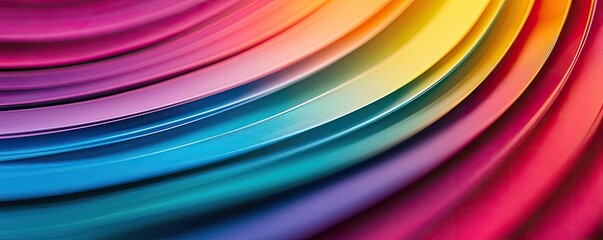 Poster - Rainbow abstract background concept. Vibrant waves of color create a dynamic and eye-catching background for creative designs.