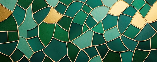 Poster - Mosaic abstract background concept. A vibrant stained glass design showcasing intricate patterns and colors.