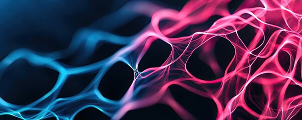 Aufkleber - Ink abstract background idea. Abstract colorful lines forming intricate patterns in a digital design.