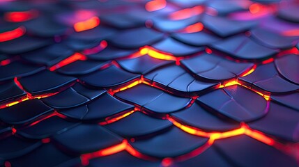 Poster - Mosaic abstract background concept. Vibrant scales with glowing patterns showcasing an abstract, colorful design.