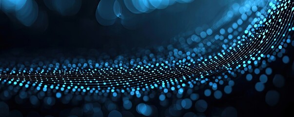Aufkleber - Ink abstract background idea. Abstract blue light pattern creating a mesmerizing digital landscape.