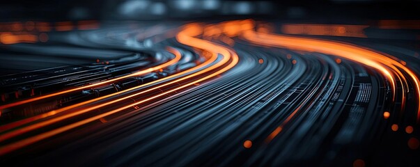 Aufkleber - Ink abstract background idea. Abstract lighting trails illustrating technology advancement and innovation.